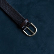 Jean Belt in Rustic Calf - Dark Brown