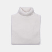 Roll-neck in Wool and Cashmere - Ecru