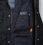 Fisherman Parka in Casentino Wool - Charcoal