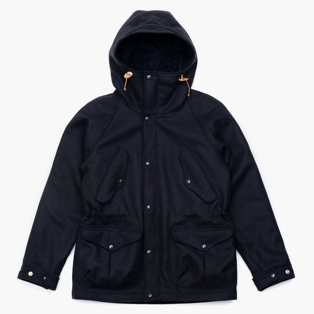 Fisherman Parka in Casentino Wool - Navy