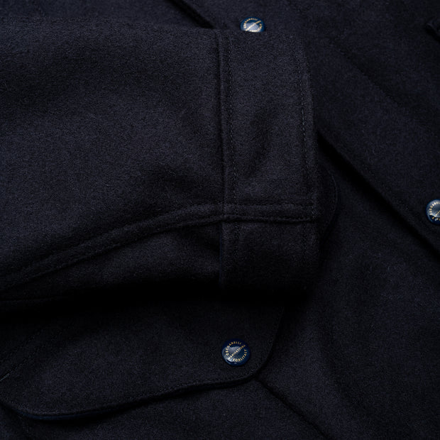 Fisherman Parka in Casentino Wool - Navy