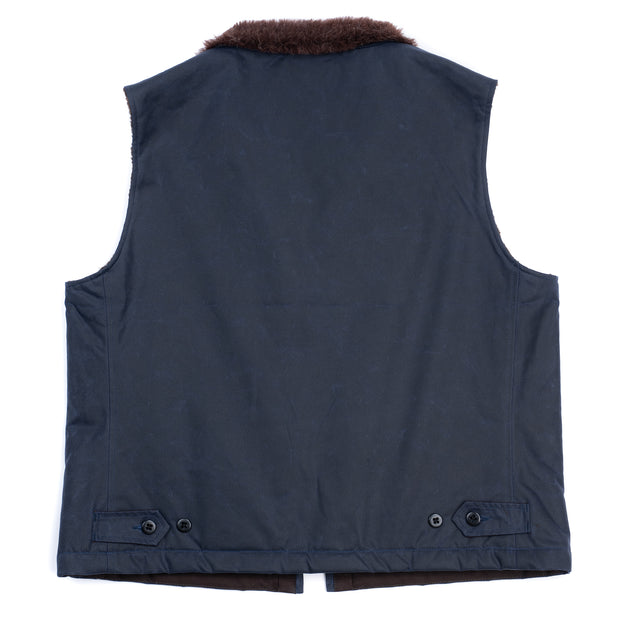 Mountain Gilet in Wax Cotton - Navy