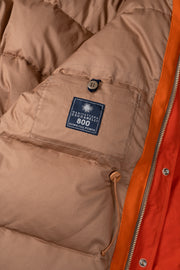 Fisherman Parka in Dry Wax Cotton - Orange