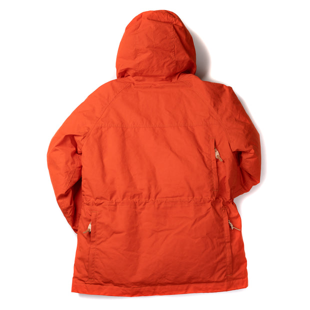 Fisherman Parka in Dry Wax Cotton - Orange