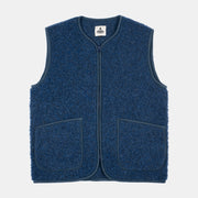 Gilet in Sherpa Wool - Blue