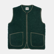 Gilet in Sherpa Wool - Dark Green