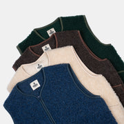 Gilet in Sherpa Wool - Blue