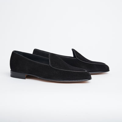 Belgian Loafer 4950 in Black Suede