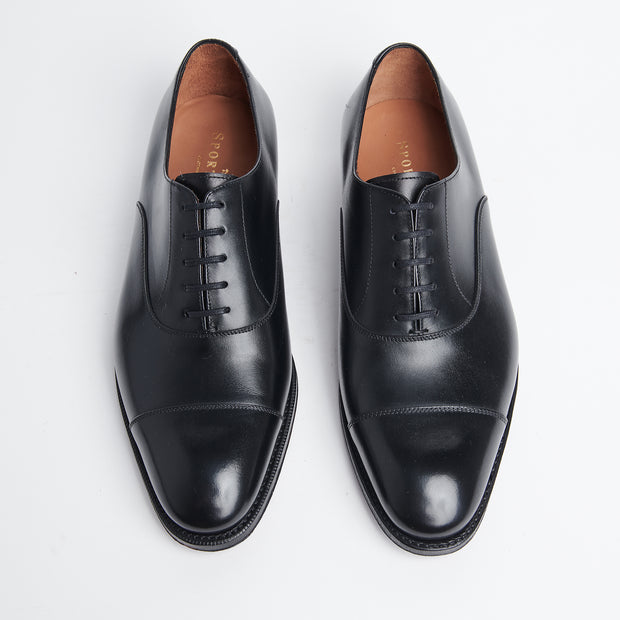 Alexander Cap Toe Oxford in Black Calf