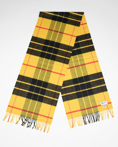 Ultrafine Merino Scarf in MacLeod Tartan - Yellow/Black