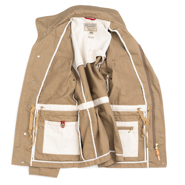 Field Jacket in Cotton - Camel