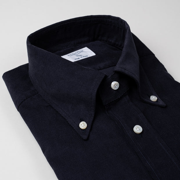 Button Down Shirt in Navy Pincord