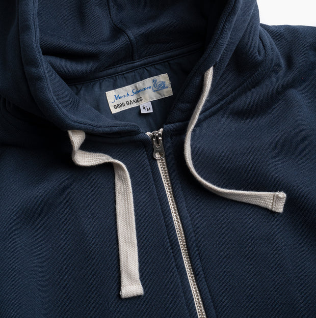 Good Basics Sweat Parka - Denim Blue