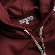 12 oz Loopwheeled Hoodie in Brick Red