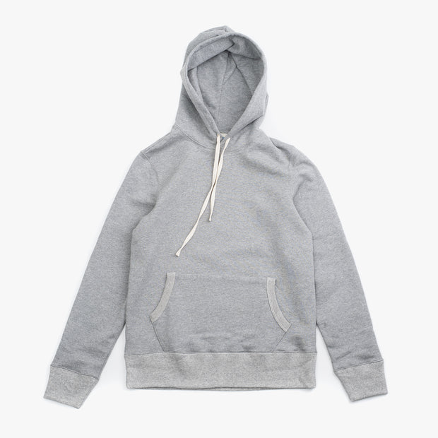 12 oz Loopwheeled Hoodie in Grey Melange