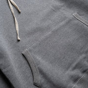 12 oz Loopwheeled Hoodie in Grey Melange