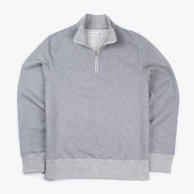 Zipped Sweatshirt in 12oz Grey Melange