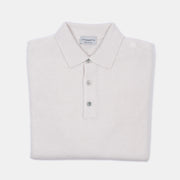 Polo in Wool and Cashmere - Off White