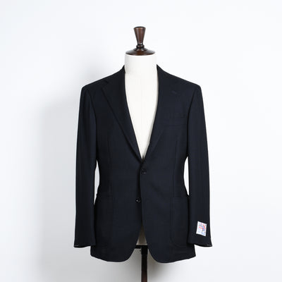 Hopsack Sport Jacket in Wool - Midnight