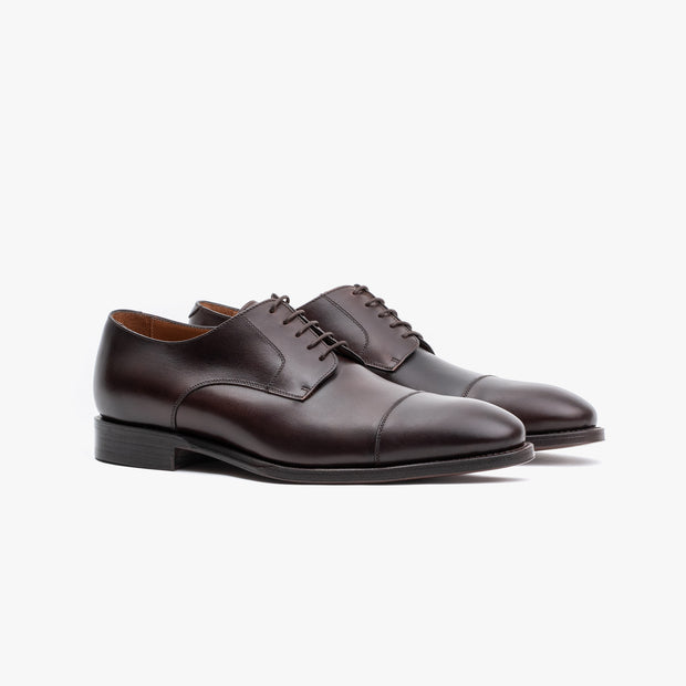 Dumas Cap Toe Derby in Dark Brown Calf