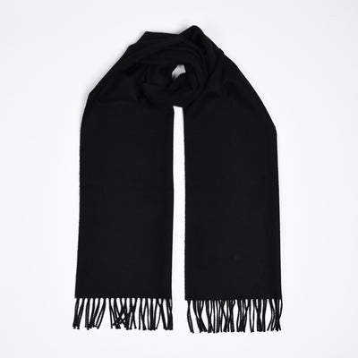 Large Wool Scarf - Black