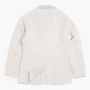 Blazer in Ecru Cotton Linen Hopsack