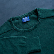 Leven Crewneck Sweater in Lambswool  - Green