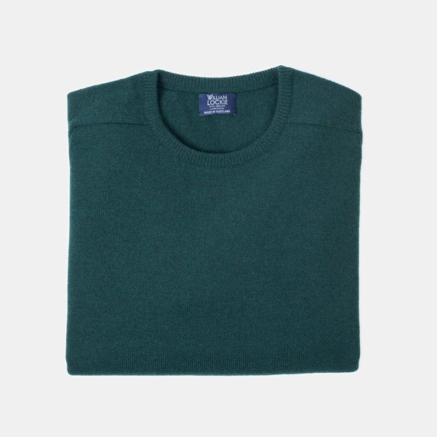 Leven Crewneck Sweater in Lambswool  - Green